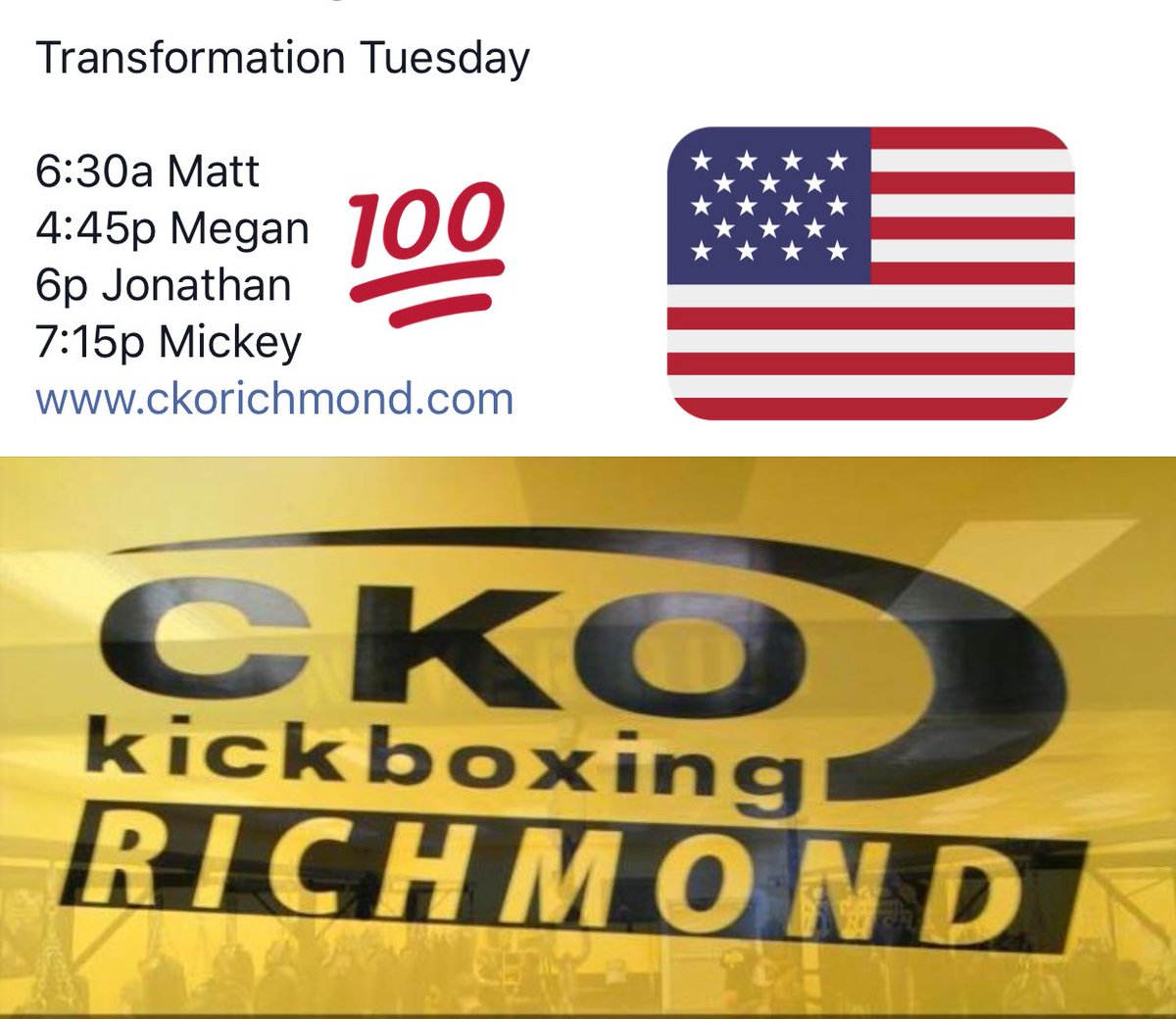 Hamid411's tweet photo. #Tuesday @ #CKOKickboxing #RVA
Get 3 Classes &amp; FREE #Gloves for $19.99 #beginner #friendly Start at https://t.co/FsasnROINi #bricks4schools https://t.co/xkYmSWkItJ