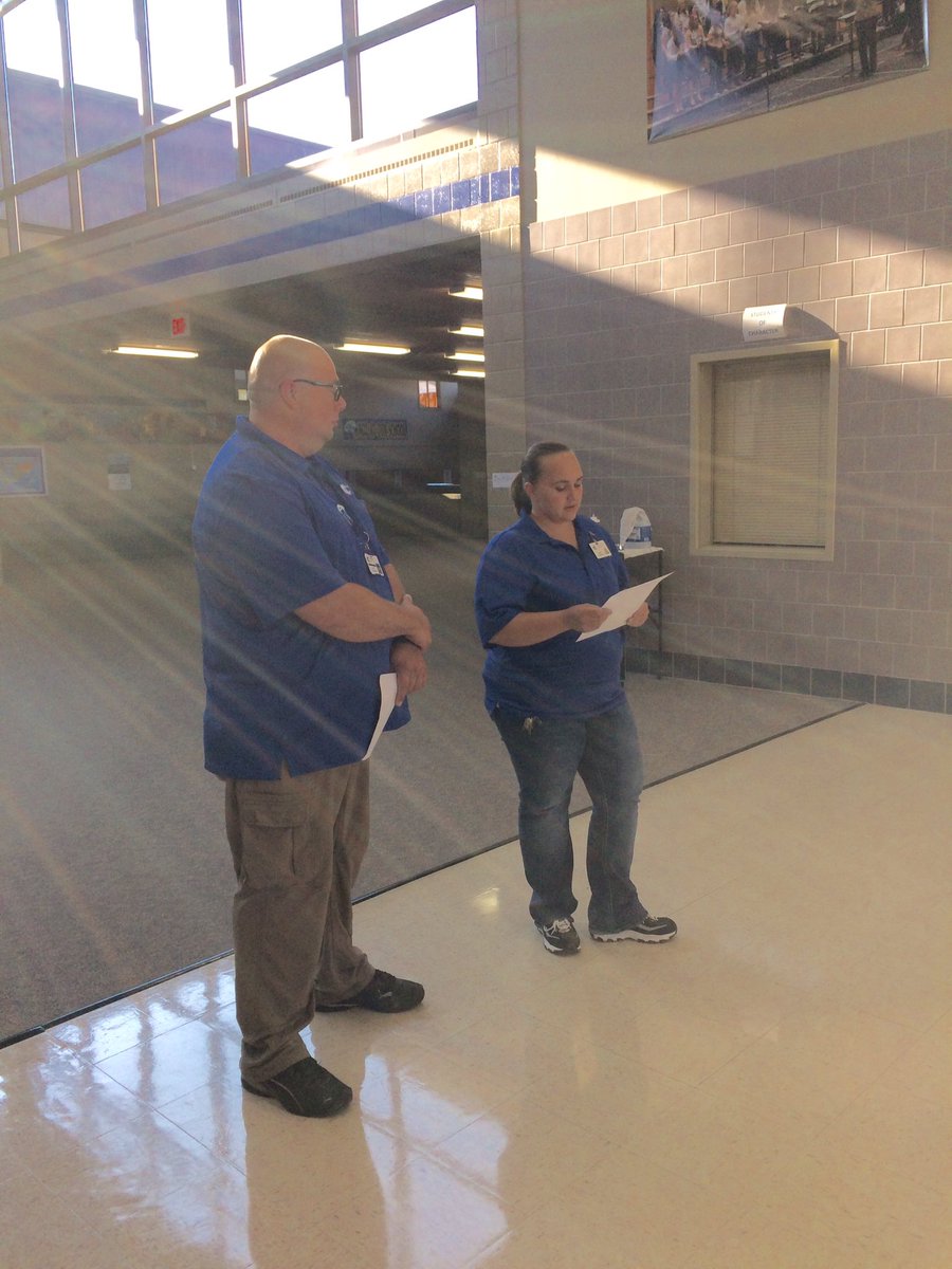 imsandmnc's tweet photo. Outstanding custodial staff presenting our WOW factor to C-I school board and executive cabinet! Awesome job Kevin and Cassie! https://t.co/cCVYFIyqDu