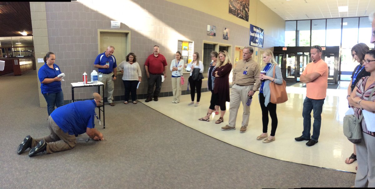 Outstanding custodial staff presenting our WOW factor to C-I school board and executive cabinet! Awesome job Kevin and Cassie!