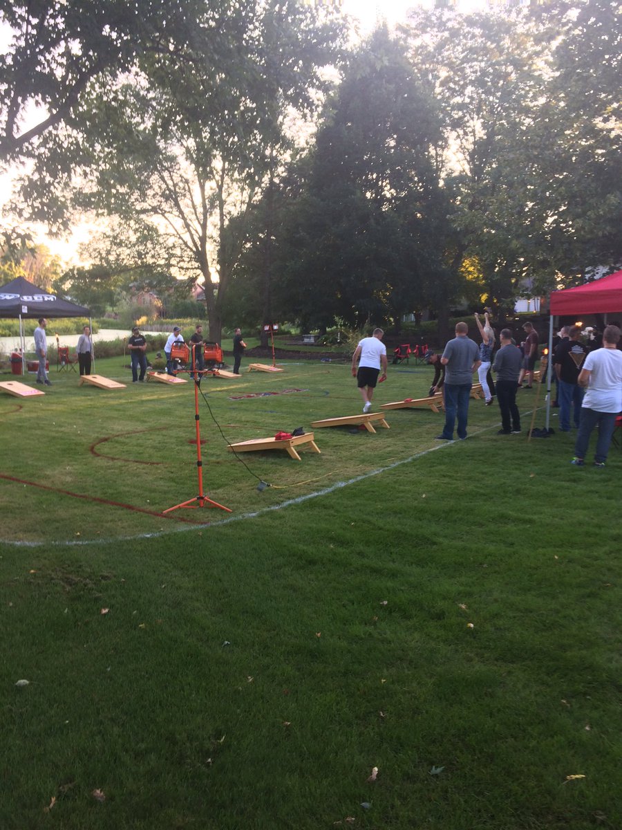 CCM_Pro's tweet image. Annual Team USA Corn hole game is on during the CCM Hockey USA GMS