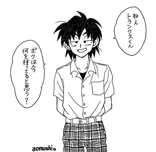 #D★B学園パロディ。
⚠️年齢操作、原作とは違う設定ありですご注意を!(できるだけ原作に近づけたい思いはあります)シリーズ⑥作目、息抜きがてら、気まぐれ更新ですがぽつぽつUP始めます。
この悟天ちゃんは高校1年生。トランクスは2年生、ちなみにマイちゃん悟空さたちは3年生です。 