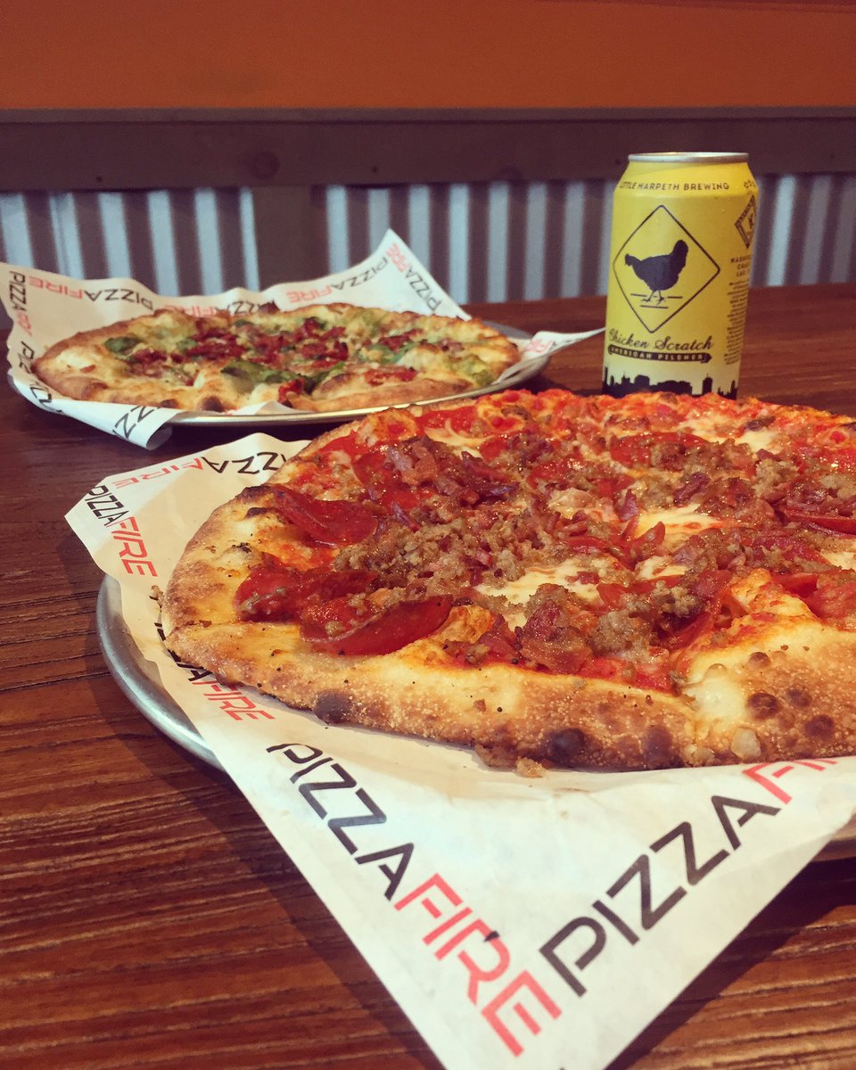 LHBrew's tweet image. Head down to @MyPizzaFire's new shop on Franklin Pike tomorrow for some delicious pie &amp;amp; Chicken Scratch! 🍕 🐥🍺#littleharpeth #pizzafire