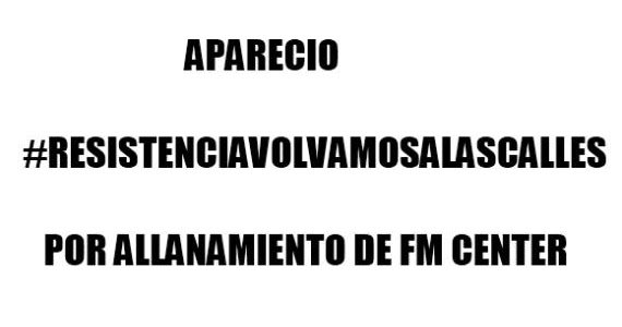 seodeportes's tweet photo. Aparece #ResistenciaVolvamosALasCalles luego que Sebin se lleva material de FM Center sobre marchas ... https://t.co/io9Ee6ADZP #cronicas https://t.co/IwQMdhlNur
