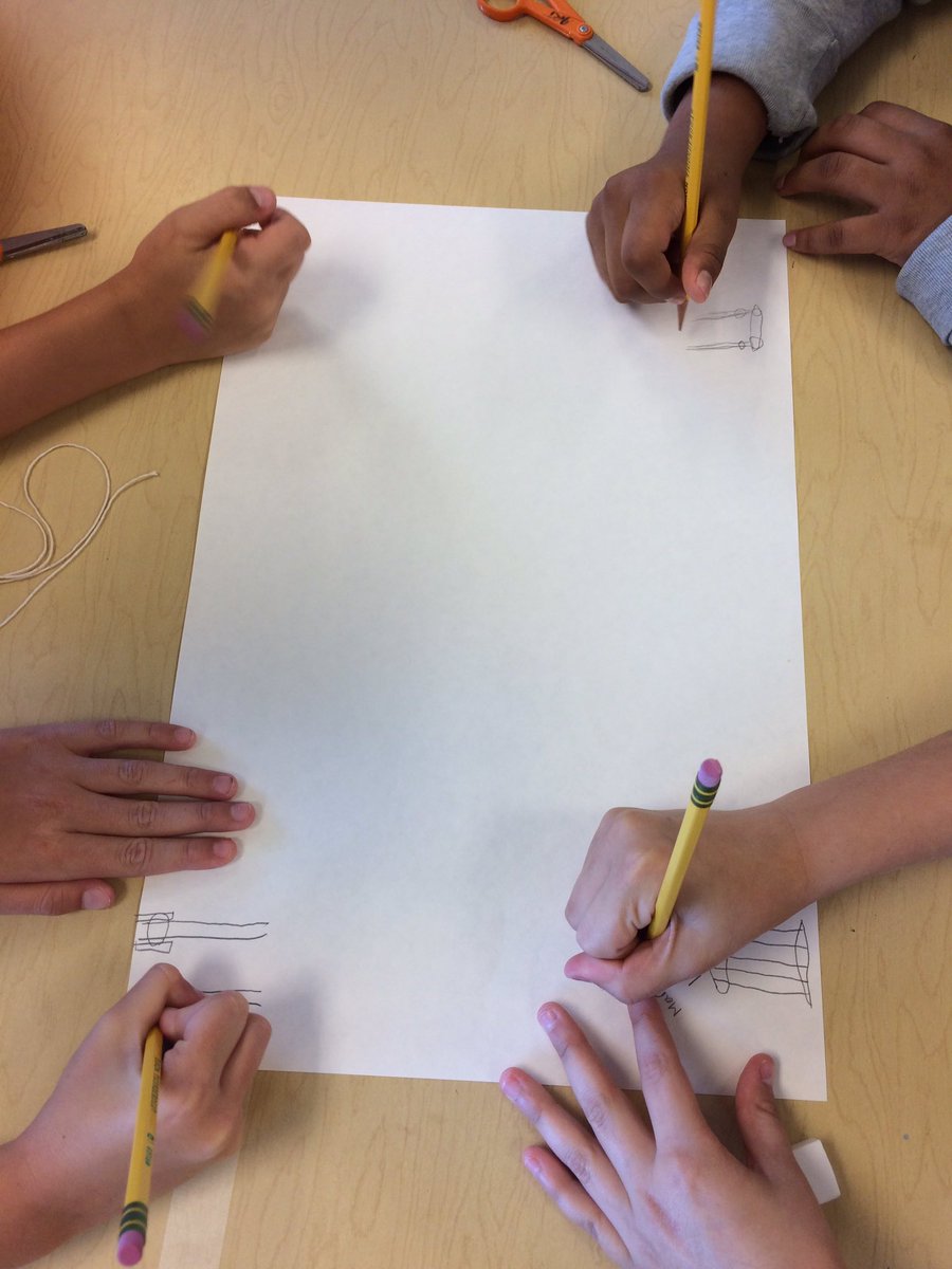 stephholmberg's tweet photo. Teamwork!  Getting @BaresvilleElem artists into the creative maker-mindset with the marshmallow challenge first week https://t.co/u5E4Vm84qc