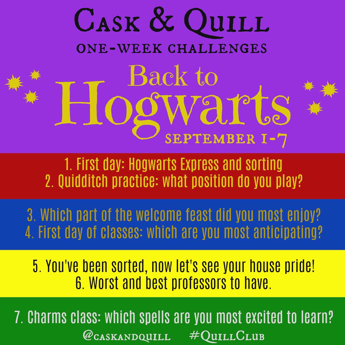 caskandquill's tweet photo. Over on IG I'm hosting my September challenge: Back to #Hogwarts edition. Join us! #HarryPotter #QuillClub https://t.co/xoYQHPiqeA