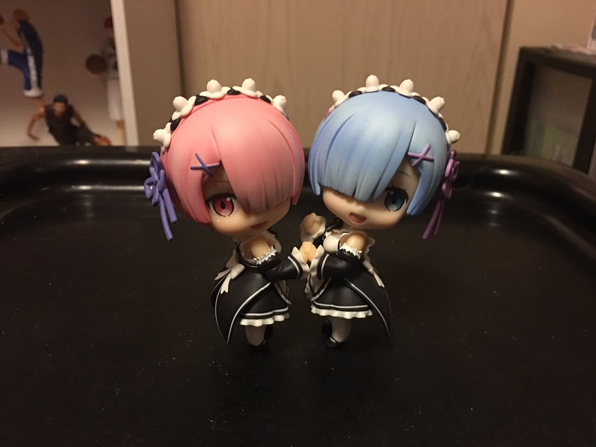 Lucy_H_Lover's tweet photo. My Ram Nendoroid showed up today and now I have the pair! #IGNime #yayanime https://t.co/sFBa7KwNez