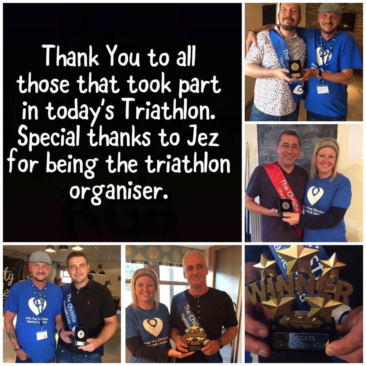 Flatcaps_4's tweet photo. Brilliant day at our fundraiser today, well done to our #triathlon winners https://t.co/ljNQTXzTkK
