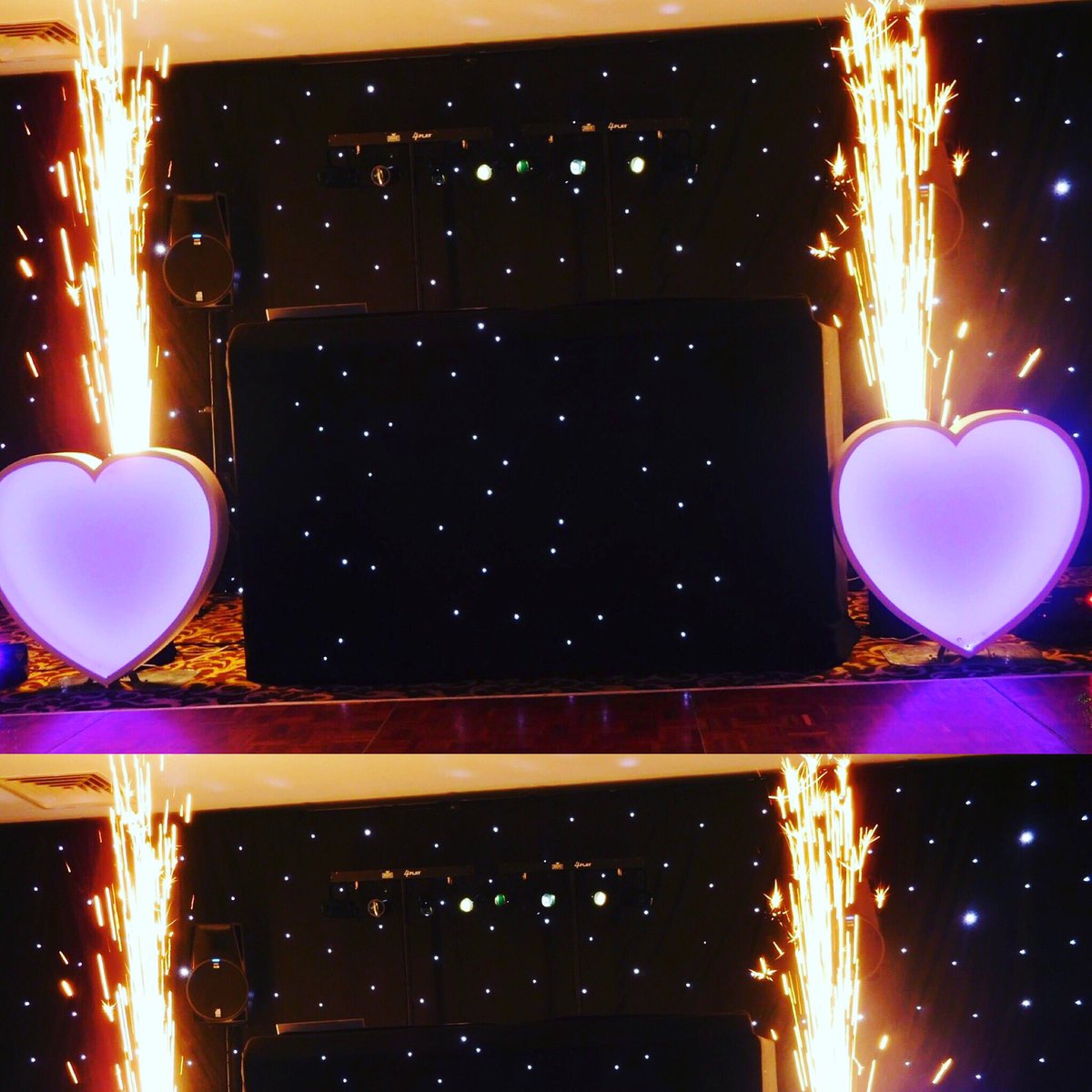 SparkularUK's tweet photo. Awesome #sparkulars and #led Love Hearts adding the #WOW Factor to a wedding at @MacFrimleyHall 
#dj #hampshire #timetosparkle https://t.co/S5L31QQ8aI