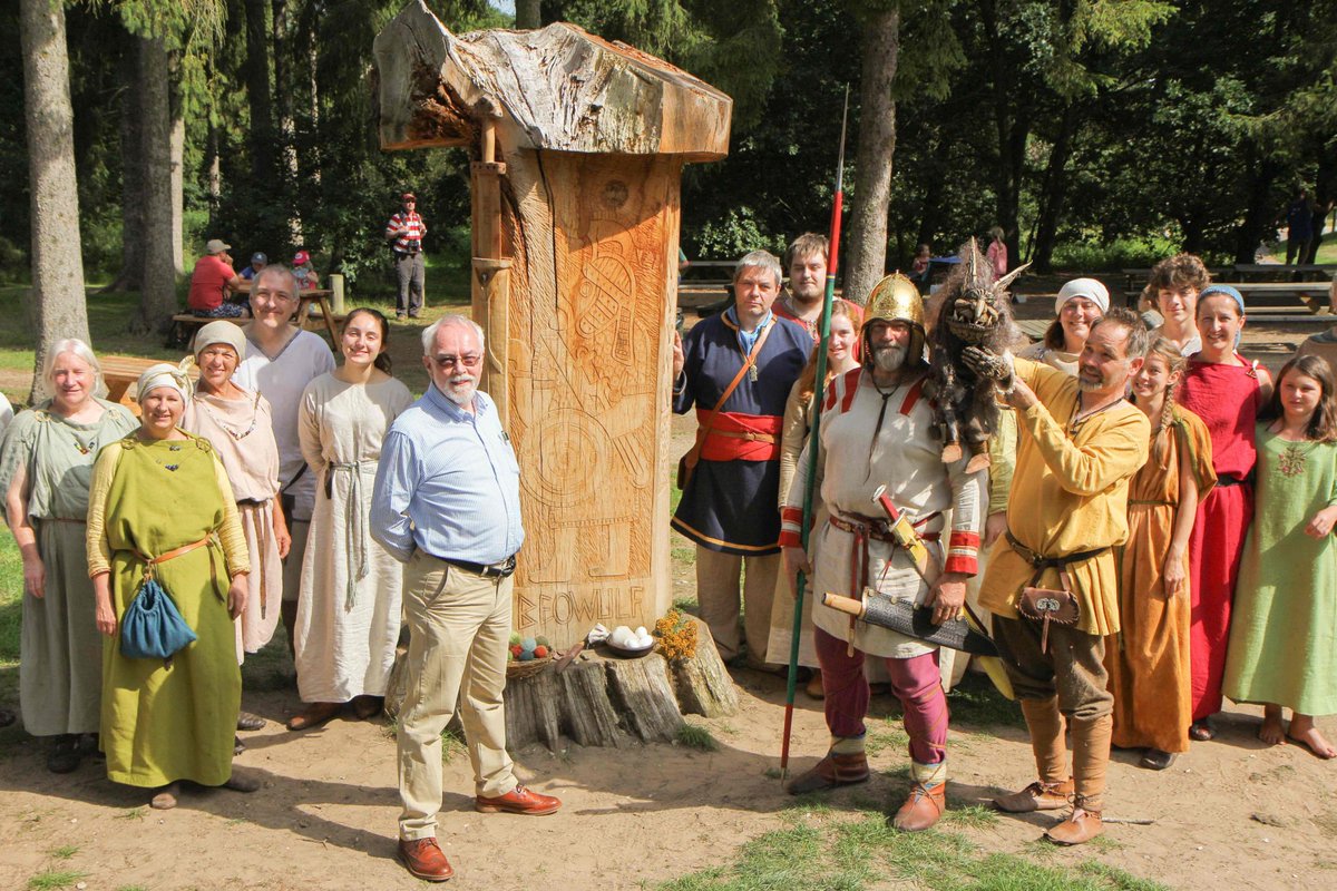 CMorrisPR's tweet photo. Great launch today for the new Beowulf and Grendel Trail @WestStowNews. A wonderful addition to the village and #amustvisit #history #nature https://t.co/Ty8JRDEMVe