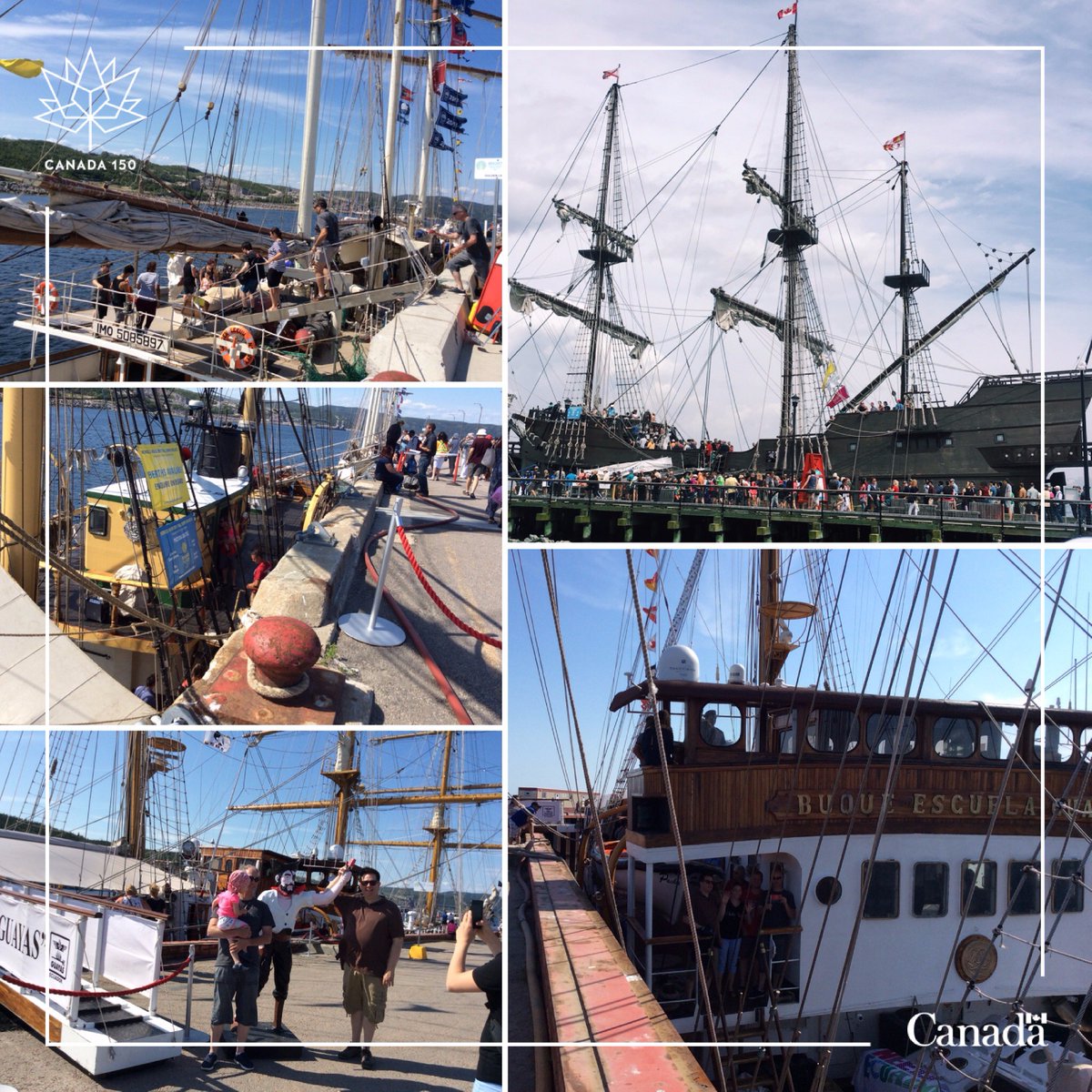 canada150e's tweet photo. Les grands voiliers arriveront au Havre (France) demain pour la dernière étape de la course de grands voiliers #RVD2017! #Canada150 https://t.co/rbphsocifb