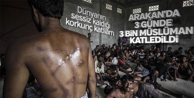 #Arakan'da müslüman kardeşlerimize yönelik yapılan katliamlar insanlığın vicdanını öldürmektedir.