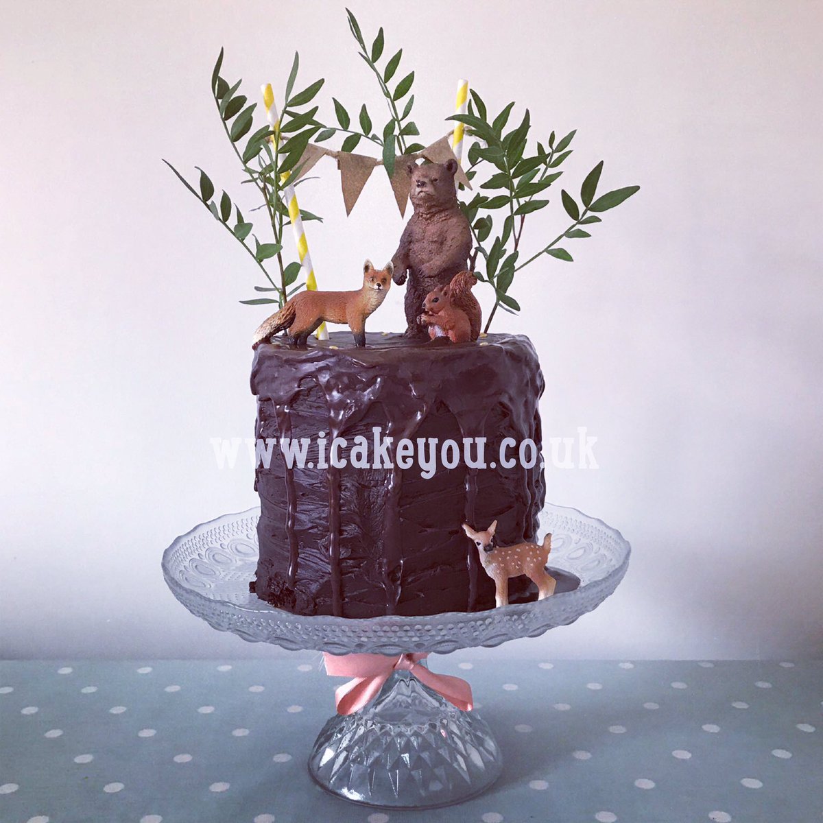 Chocolate birthday cake for Mother Bear 🐻💖🎈🌿