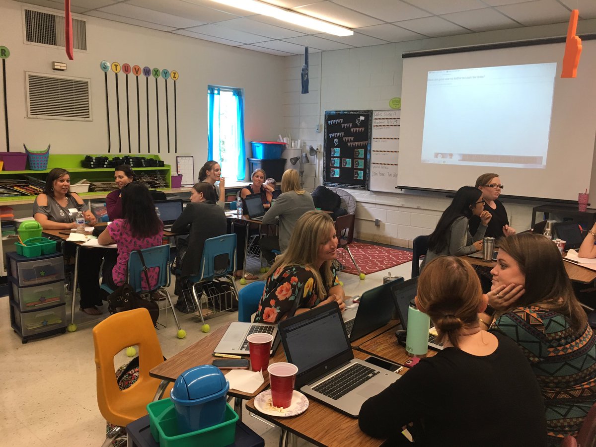 hsmbulldogs's tweet photo. We were glad to host the first #D1PD of the year with 5th grade teachers from around the district visiting HSM! https://t.co/c9s2k81YOa