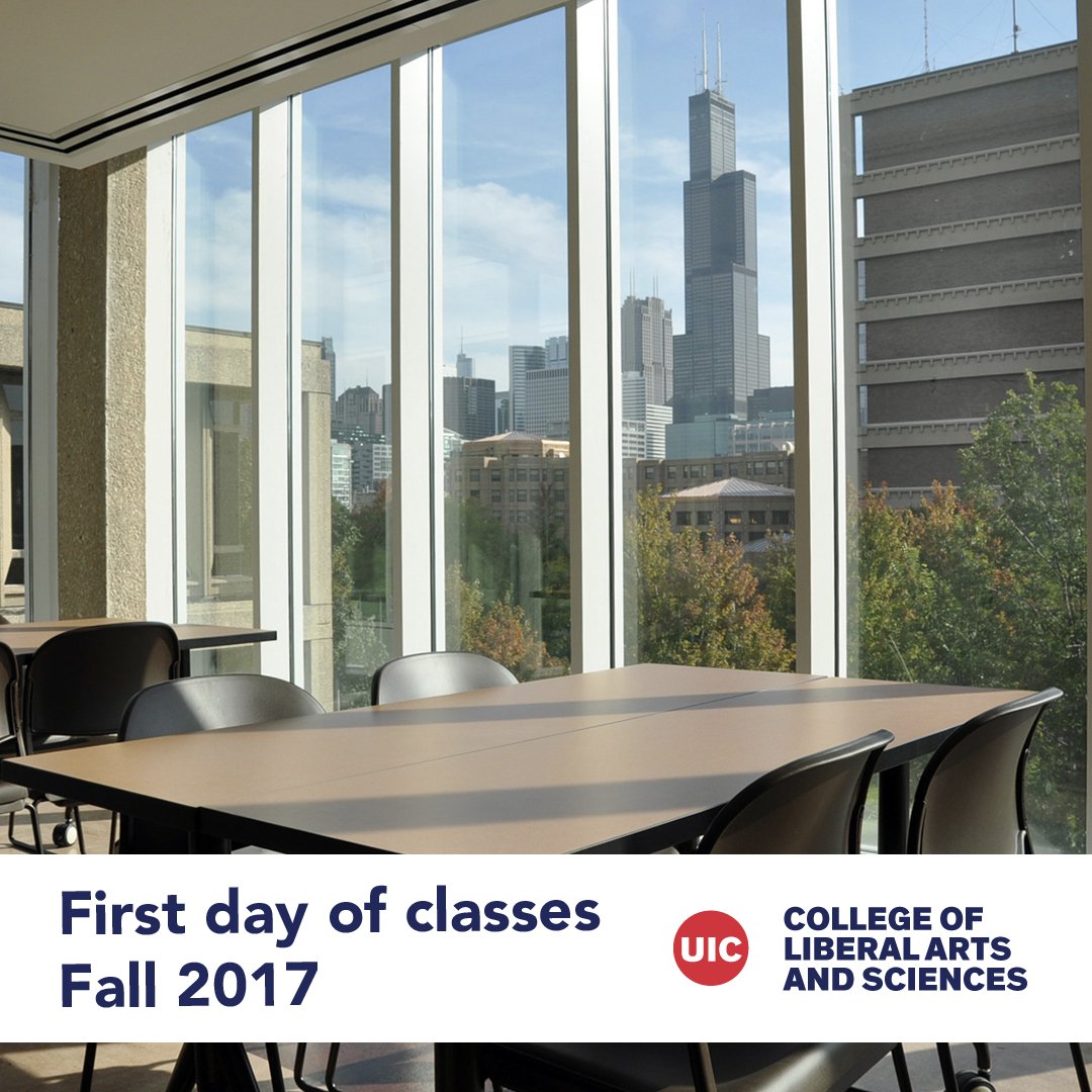 UICLAS's tweet photo. Welcome new and returning #uiclas students. We hope your first day is off to a great start! #fall #2017 #thisisic https://t.co/pp7iulr5nw