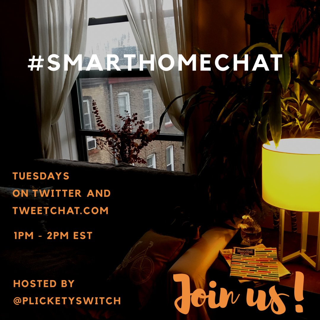 .<a href="/SmartHomeLaura/">Laura Van Zeyl</a> <a href="/SmartHome_Geeks/">Smart Home Geeks</a> <a href="/SmartHomeNovice/">Smart Home Novice</a> <a href="/smarthomeninja/">The Smart Home Ninja</a> Will you join us tomorrow 1p-2pEST for #SmartHomeChat abt #smartlights?