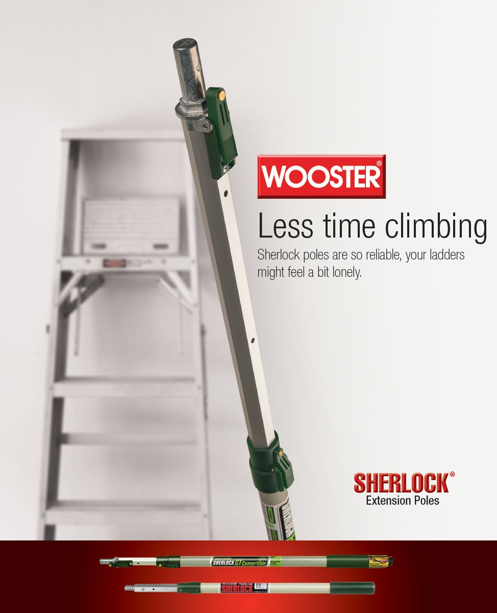 WoosterBrush's tweet photo. Spend less time climbing and more time extending your profits with a Wooster® Sherlock® Extension Pole. https://t.co/aOIhFaMrnc https://t.co/pI5gMUSboj