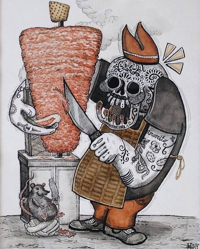mexicanfoodporn's tweet photo. Nos vemos en octubre Cancún!!! talleres, nueva expo y murales en conjunto con @weareworkshopmx #muertitosdehambre https://t.co/sBSxeoEEAg