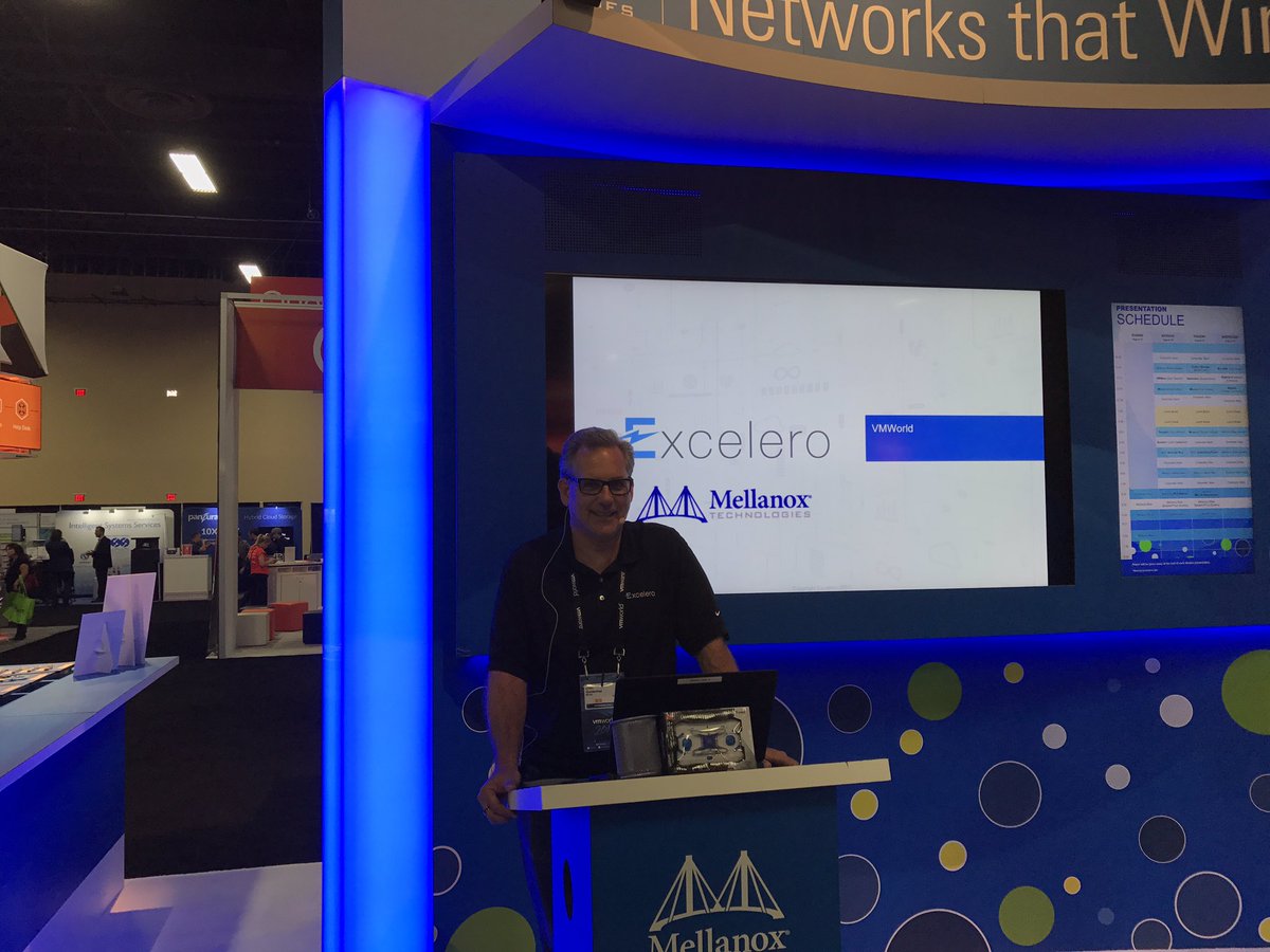 ExceleroStorage's tweet photo. Come to the @mellanoxtech booth to learn everything about #ServerSAN #VMworld17 https://t.co/Ox0MZj46x4