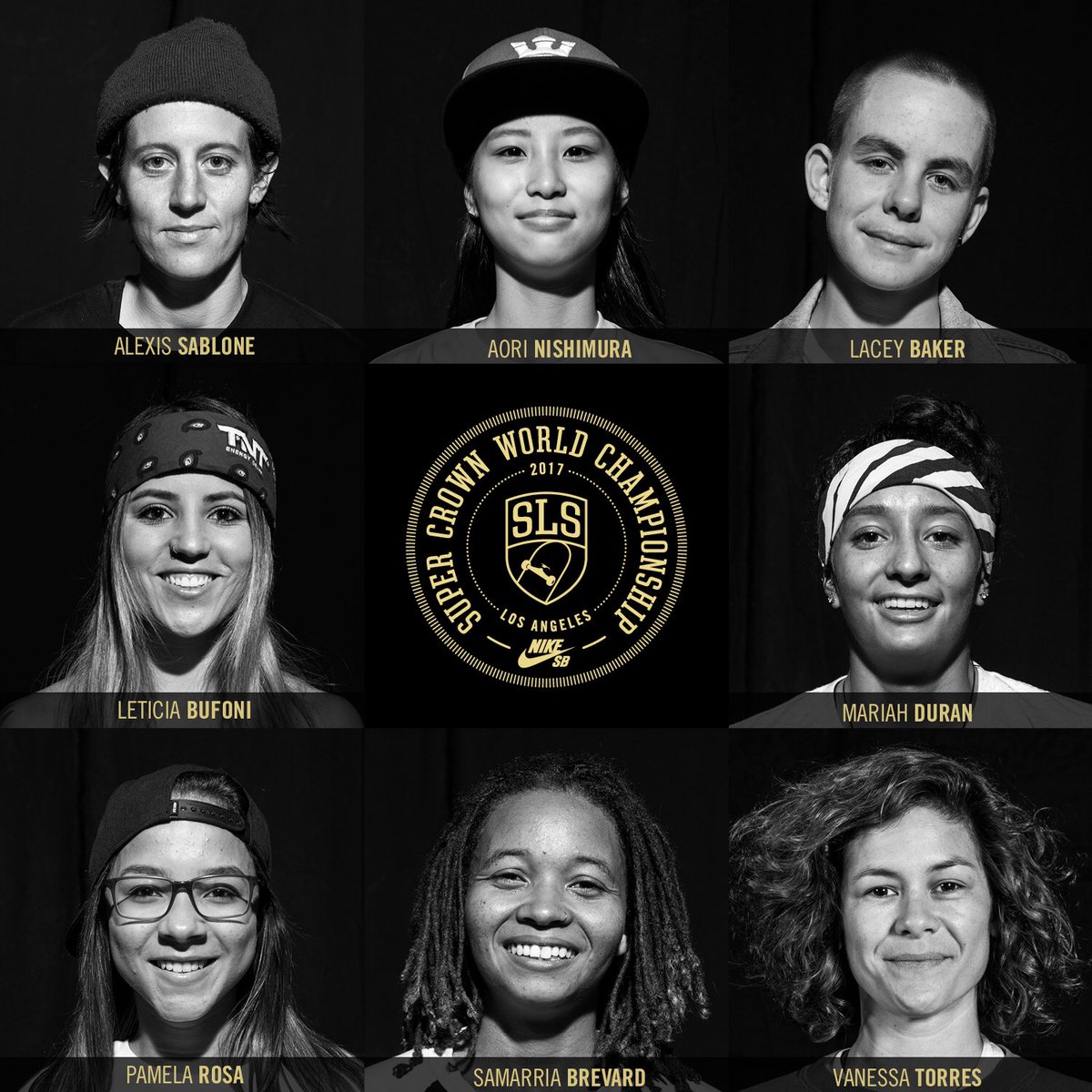 Street League Skateboarding on Twitter: "The 2017 SLS 🙋 Womens Super Crown  👑 line up! Get tickets to watch these ladies battle it out in LA on Sept.  15th! @nikesb ✔️ #SuperCrown