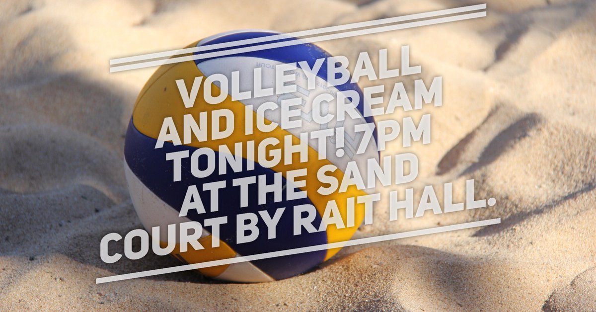 CMUYoungLife's tweet photo. Join us tonight at the Sand Volleyball Court near Rait! https://t.co/2j3f6BWkme