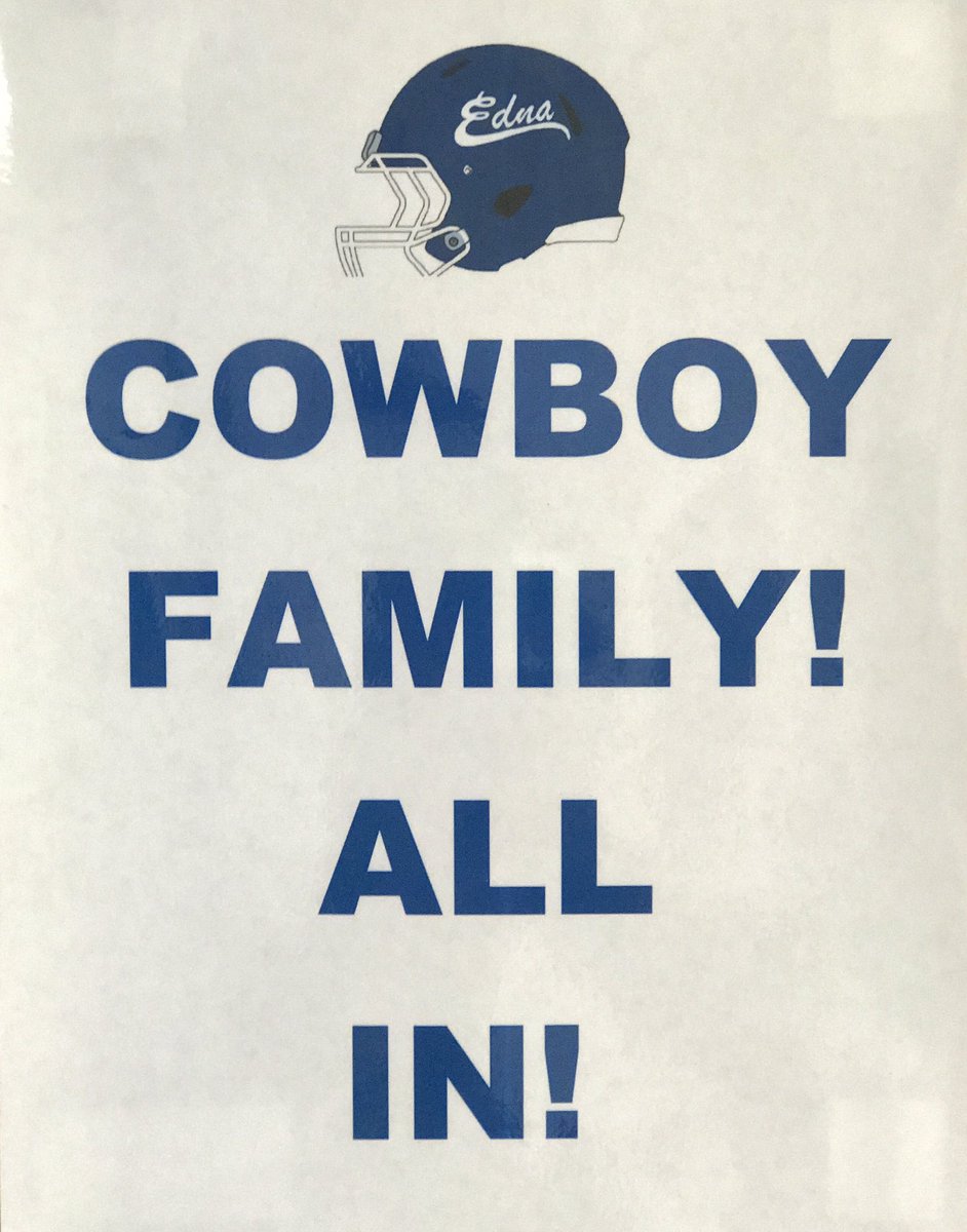 All athletic practices and games for Edna ISD are cancelled for the remainder of this week. We will resume on Monday 9/4. Stay safe!