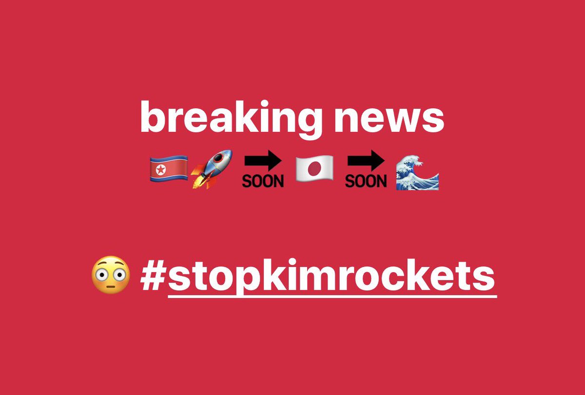 Chris_Bachmann's tweet photo. #stopkimrockets

#NorthKorea #KimJonghyun #SouthKorea @realDonaldTrump #japan #breakingnews #news #war #rockettests #military #army https://t.co/cY3UjWXFdT