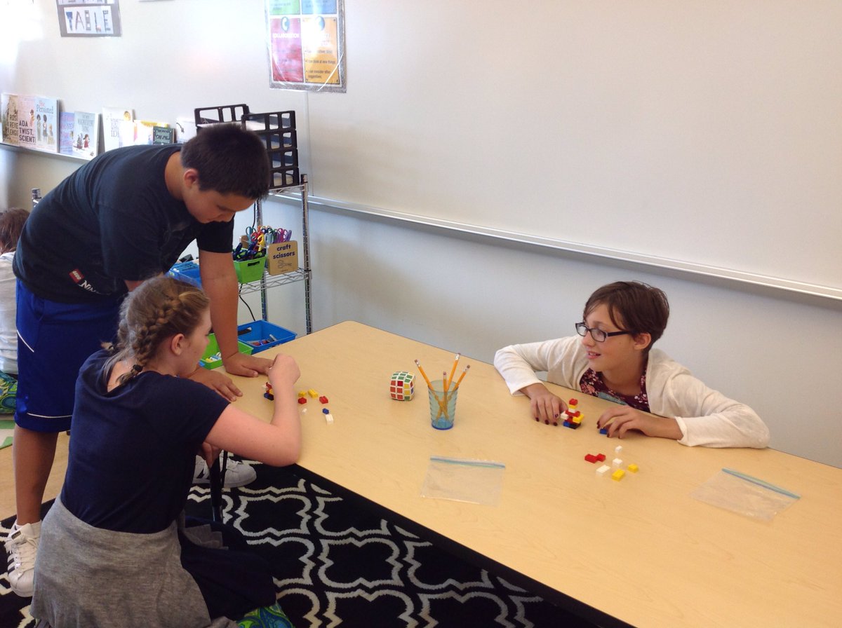 eastmansara's tweet photo. Learning #4Cs through Legos in 1st innovation class of year #GMSTEM https://t.co/L9gkoZYM6h