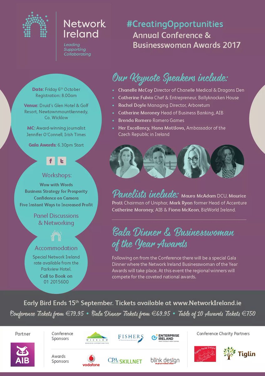 Network_Ireland's tweet photo. Tickets are on now on sale for the 2017 Network Ireland Annual Conference. 6th October in Druid's Glen! https://t.co/Gs2mecErjA https://t.co/TRsIt94dg7