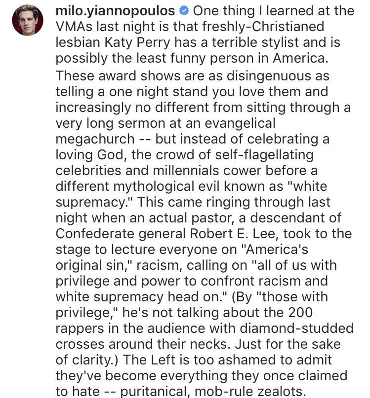 creepymouse's tweet photo. No matter how much libs say it, conservs aren't the racists or bigots #KatyPerry #VMAs #BerkeleyRiots #Antifa #WhiteSupremacy #CNN #MAGA https://t.co/kzwZew2TO1