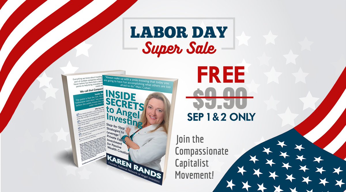 karen_rands's tweet photo. Making #LaborDayWeekend Plans? Set a reminder to download #InsideSecrets to #AngelInvesting on Friday & Saturday https://t.co/HcvgilItoG https://t.co/72y4N0vf2M