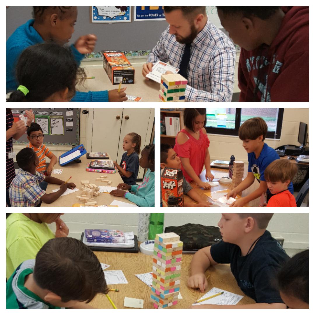 shelene_longELM's tweet photo. Place Value Jenga with our talented Music teacher, Mr. Tate! #happymonday #luckykiddos #mathisfun https://t.co/YHDr7M1EZk