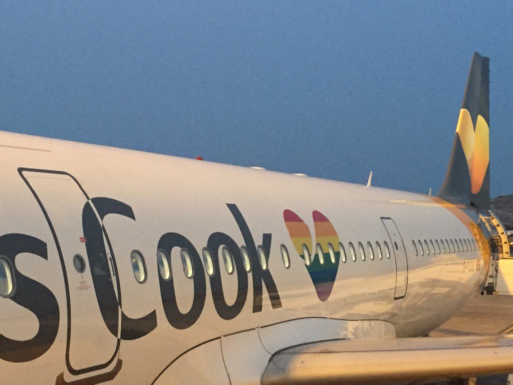 louisajosey1's tweet photo. Pride Plane in #LPA #Gran Canaria @TCAirlinesUK https://t.co/xhOcuzJ2Df