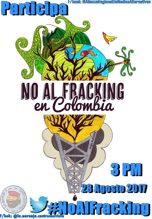 Rapmcez's tweet photo. @DCoronell @DanielSamperO @MeDicenWally @PirryTv @LaPullaOficial @C_Pueblos @ConlaOrejaRoja @Canalunocol @NoAlFrackingCol #NoAlFracking https://t.co/3RruXm6dBV