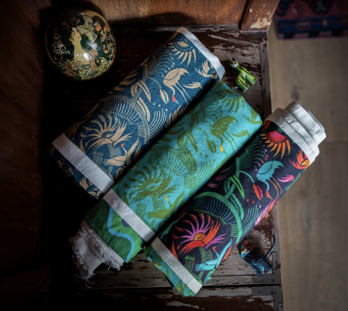 TIndienne's tweet image. Happy Monday! Which color scheme speaks to you most? #designertextile #interiordesign #indiennes