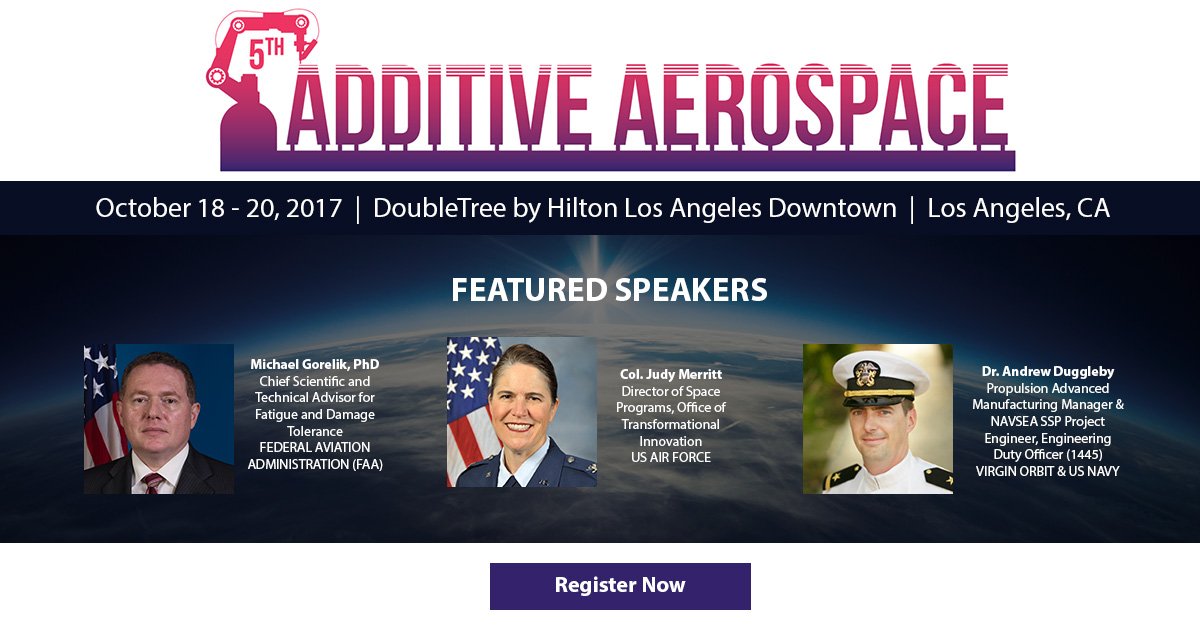 Hear from the FAA, US Navy & US Air Force about the future of additive aerospace bit.ly/2vmliQM
