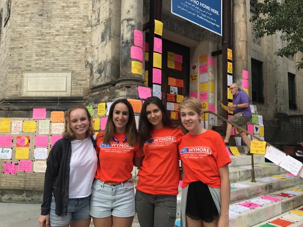 melwymore's tweet photo. An UWS church was recently defaced with a swastika. But #LoveTrumpsHate, and messages of love are everywhere. Proud of our community. https://t.co/KBclAzfd9u