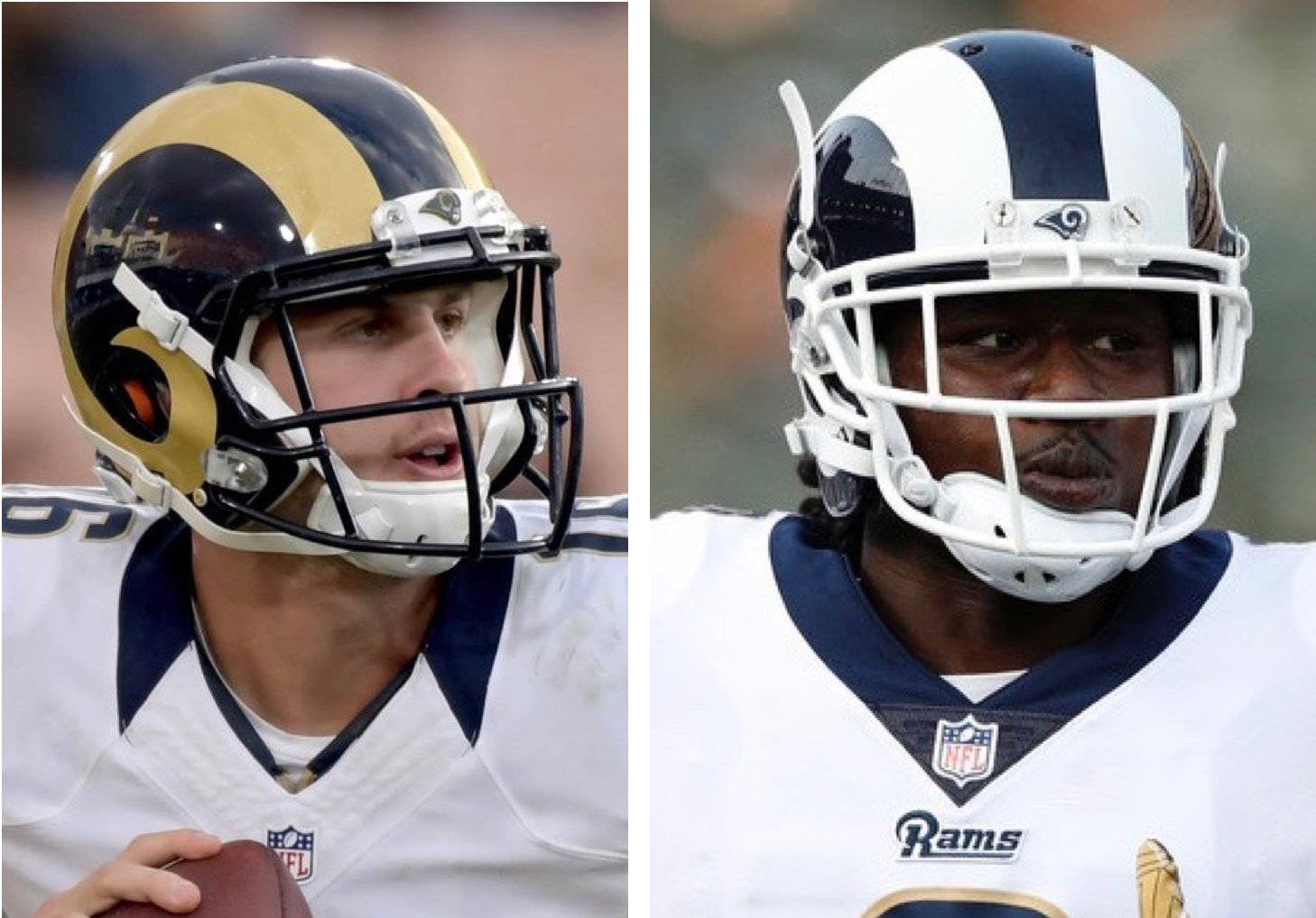 Paul Lukas on X: Comparison of collars on Rams' white jersey. Old