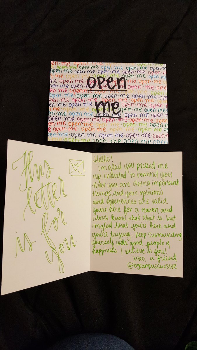 tubby365's tweet photo. #CampusCursive Tip #2: if you don't know where to start, just write to yourself. Maybe what you want to hear is what someone else needs. 💌 https://t.co/UzEmOdafDP