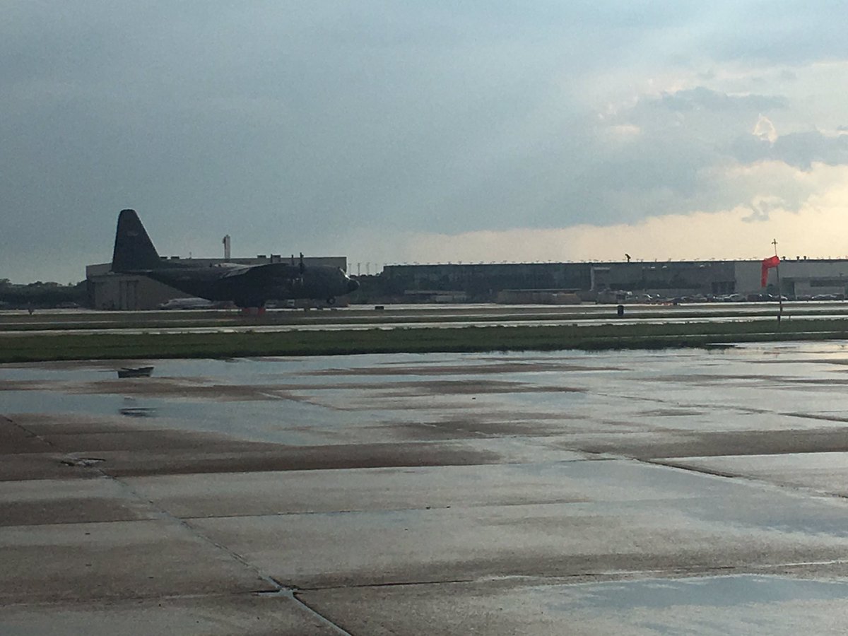 A military plane carrying evacuees  has arrived safely <a href="/DallasLoveField/">Dallas Love Field Airport</a> from Galveston. #HurricaneHarvey