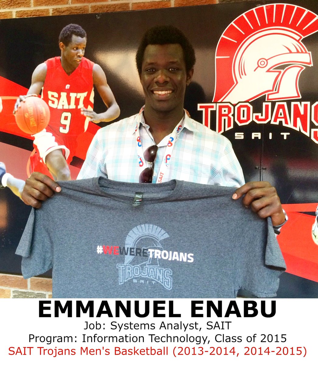 SAIT_Trojans's tweet photo. Trojans At Work: Hello to Emmanuel Enabu #TrojansAtWork #WhereAreTheyNow #WeAreTrojans #WeWereTrojans #sait @saitalumni #saitproud https://t.co/dc7nnU7IDd