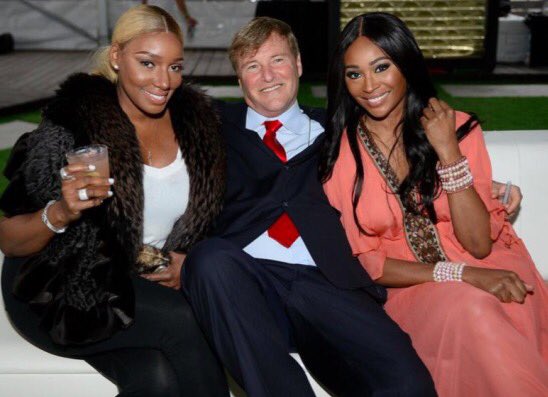 @leighsteinberg with the Real Housewives of Atlanta's @NeNeLeakes and @CynthiaBailey10 at the 2017 Super Bowl Party in @CityofHouston