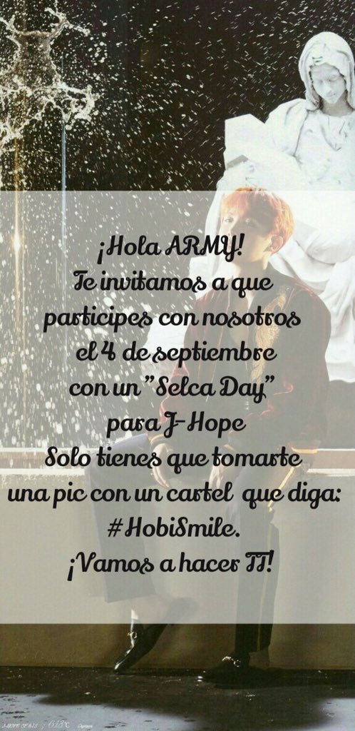 Jimin_Mexico's tweet photo. [#HobiSmile] 🌞
#Army porfavor apoyen y difundan este nuevo proyecto para #JHOPE 
Unanse a nosotros y usemos el HT este 4 de Septiembre 💕👌 https://t.co/AVskxN7fU0