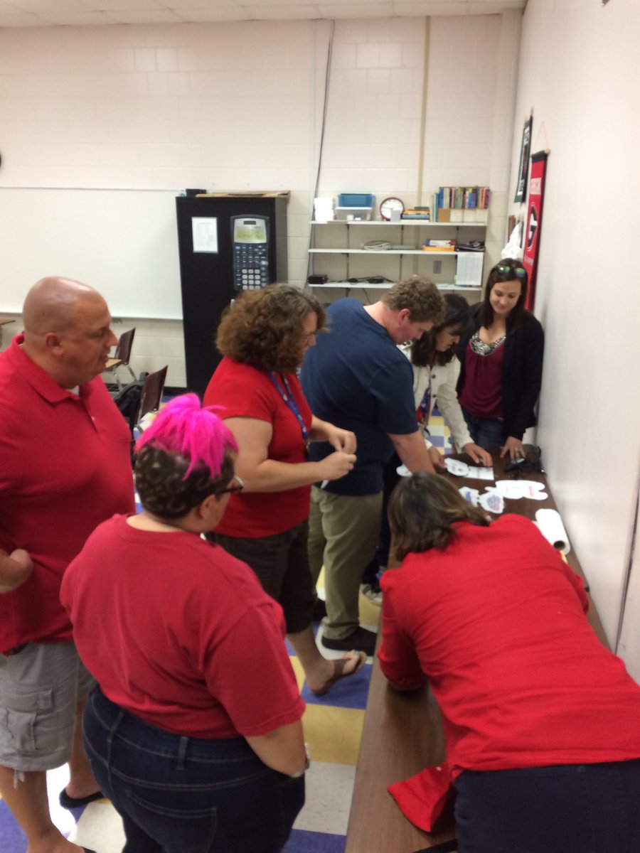 Great day with an awesome staff! Breakout EDU was awesome! Thanks to Patrick Morrow and Kim Nelles for planning and preparation!#BreakoutEDU