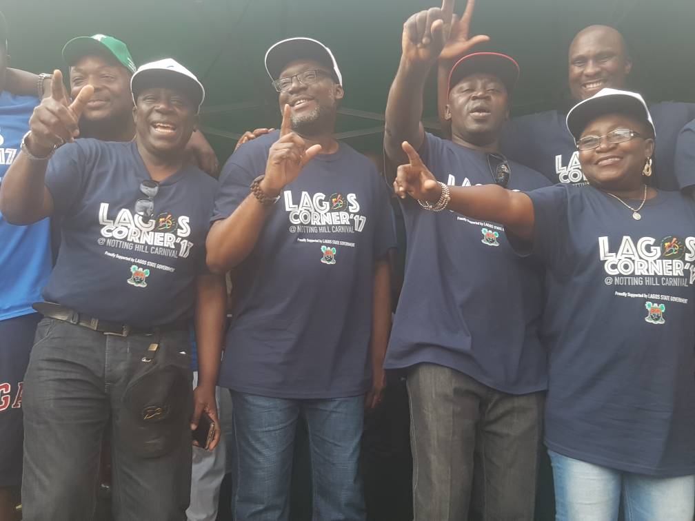 followlasg's tweet photo. Lagos State Government contingent at the Lagos Corner during the  #nottinghillcarnival2017 in London to promote the brand 'Lagos'@stevore https://t.co/3ezdkd1kuI