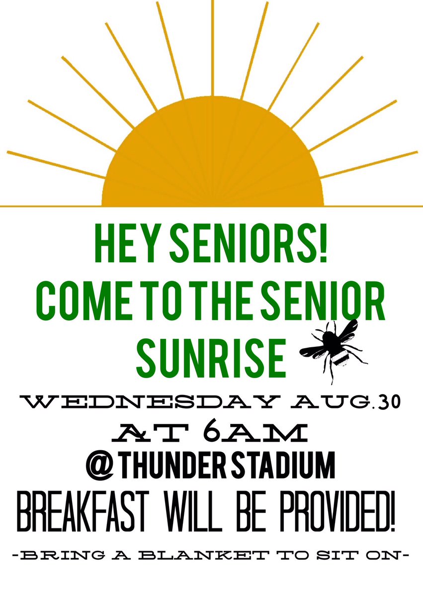 Bonnevillebees's tweet photo. SENIORS! YOUR YEAR IS HERE!! https://t.co/bL7bUfS0QY