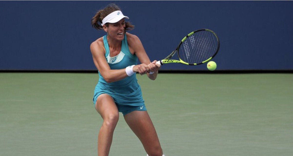 DominAdamowicz's tweet photo. Serbian 🇷🇸 #Krunic produced the first shock of the #UsOpen17 as she rallied past British 🇬🇧seventh seed #Konta 4-6 6-3 6-4 #USOpen2017 https://t.co/1lAkyjum5Z
