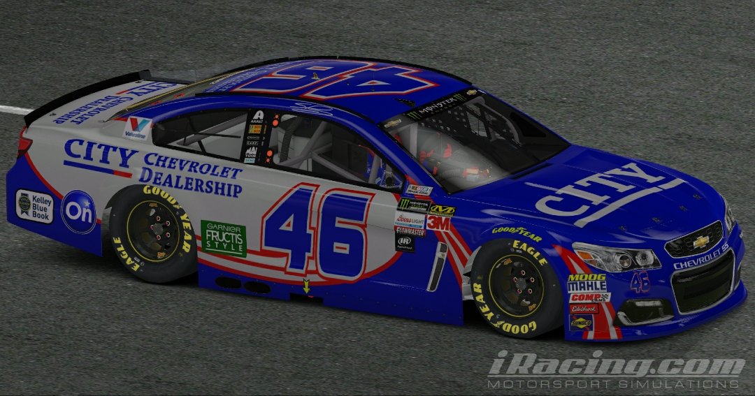 SPierch46's tweet photo. #TPThrowback Ricky Hendrick's / Brian Vicker's GMAC Xfinity throwback on MENCS car with City Chevrolet as Sponsor. https://t.co/5XwFylDiNd