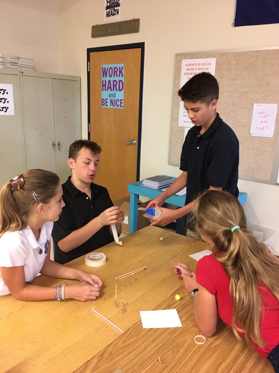 KWeidner1's tweet photo. The great pom pom launcher design challenge to start 8th grade science #cdslearns #scienceisawesome https://t.co/Md2QWIe3b6