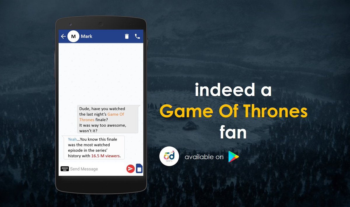 fiveDSMS's tweet photo. Only #GameOfThrones fan can understand this. Get #5DSMS now! https://t.co/beTP9DSUFv #Android #TextingApp https://t.co/6whUGQTLkM