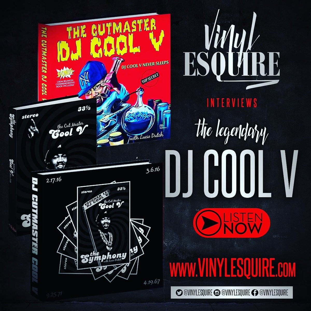 LegendaryCOOLV's tweet photo. THE NEW PODCAST VINYL ESQUIRE INTERVIEWS THE LEGENDARY DJ COOL V!  IT'S NOW AVAILABLE LISTEN HERE

https://t.co/pyF8KYaCHD https://t.co/nmQ5UdxKE2